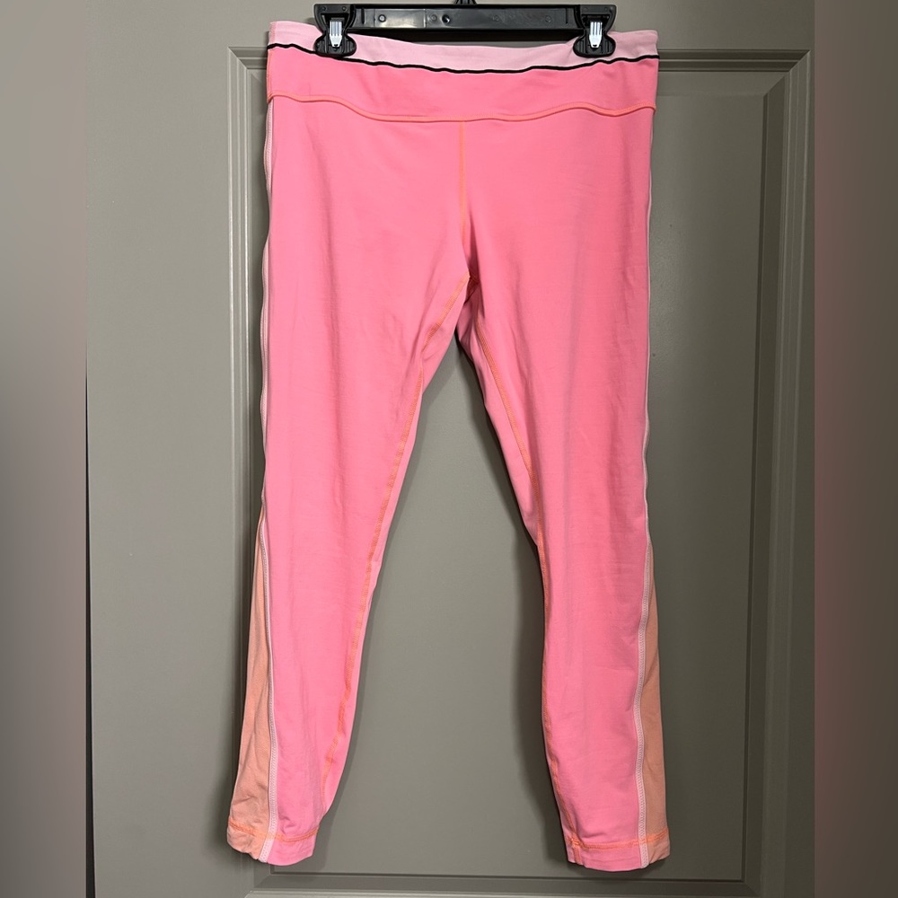 Lululemon Women's Run Pace Mesh Tight in Pop Orange Bleach Coral | Size 10